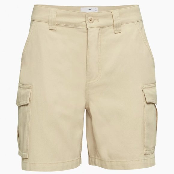 Aritzia Tna Lenox Cargo Shorts, Size 4, Flax Beige - Picture 1 of 8